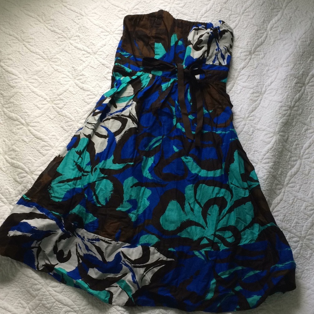 The Limited strapless print dress size 0